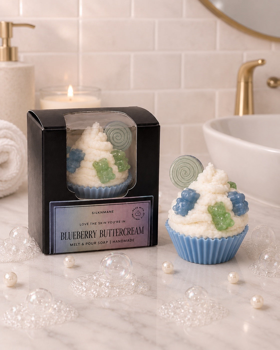 "BlueBerry ButterCream" Soap Cake